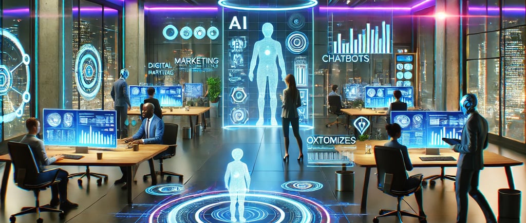 a futuristic office with a futuristic interface of a human body