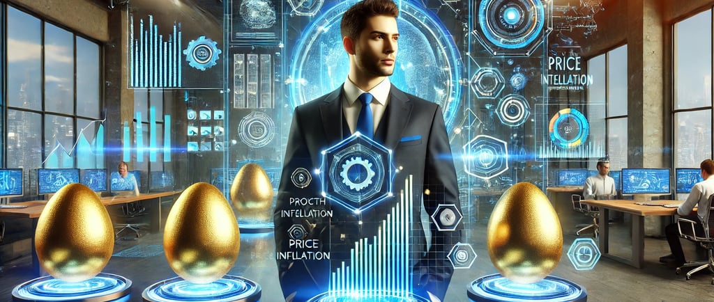 a man in a suit and tie is standing in front of a large screen with