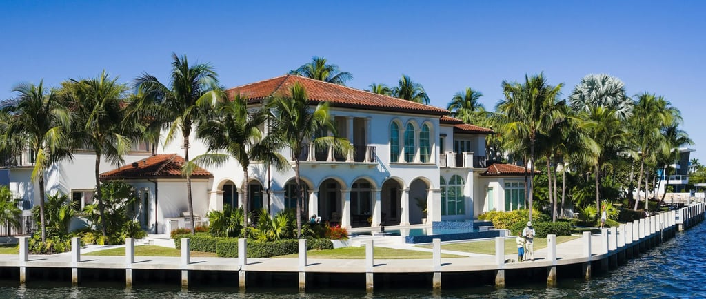 large home on the waterfront 