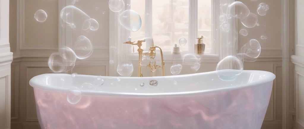 a person's bare feet in a bathtub