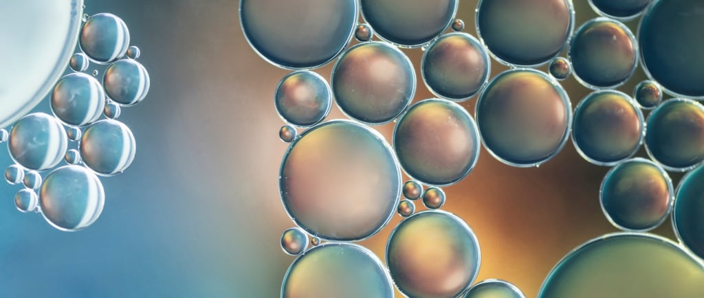 Abstract different bubbles texture