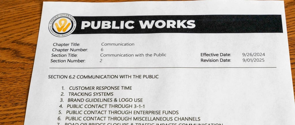 Section 6.2, Communication with the Public, Public Works document