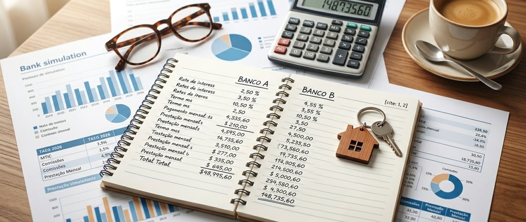 Comparar propostas de crédito habitação entre bancos — análise TAEG e simulações 2026