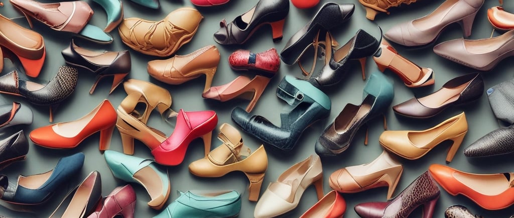 shoes on a leather chair