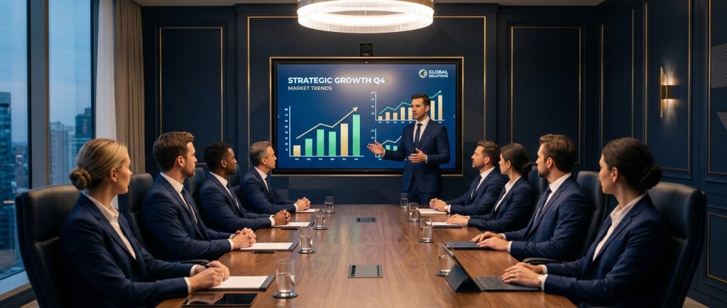 Executive business team discussing about business strategy, leadership and  complexity