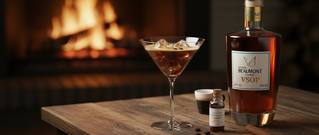Cocktails-cognac, Velver coffe, le cocktail intense et enveloppant au Cognac Maison Beaumont VSOP