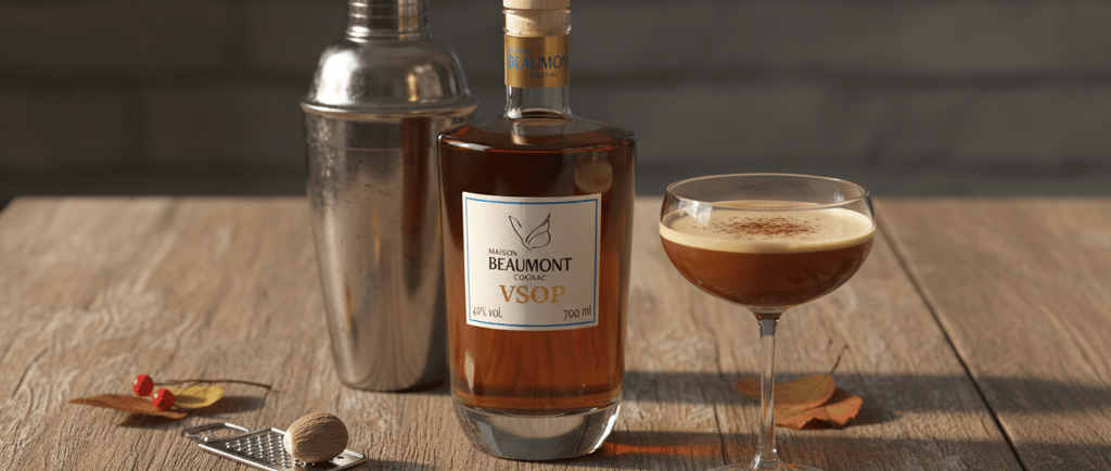Cocktails-cognac, Porto Flip, le cocktail rond et crémeux au Cognac Maison Beaumont VSOP