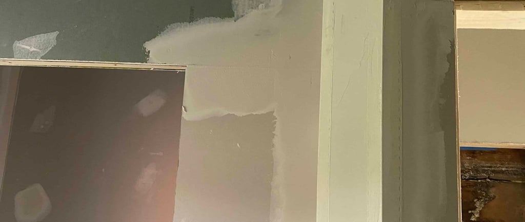 drywall ceiling repair and taping around a door in chicopee ma
