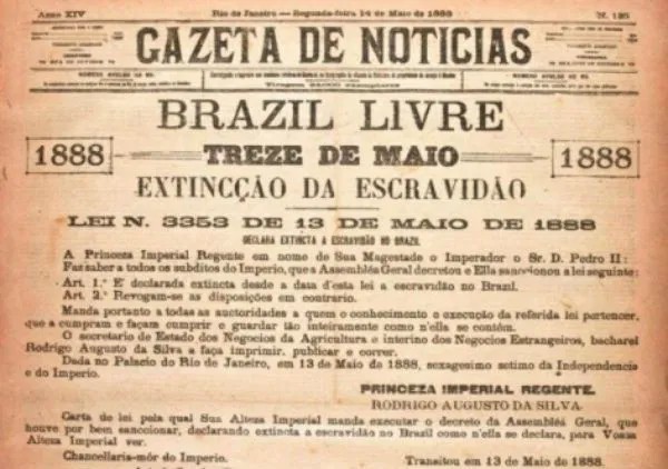 Slavery Abolition News Brazil year 1888