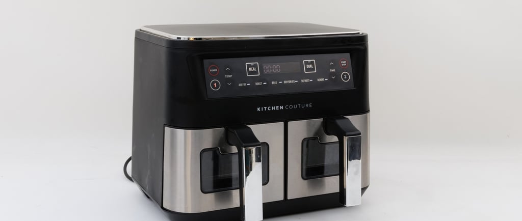 Kitchen Couture Dual View Stainless Steel Air Fryer Silver 10L