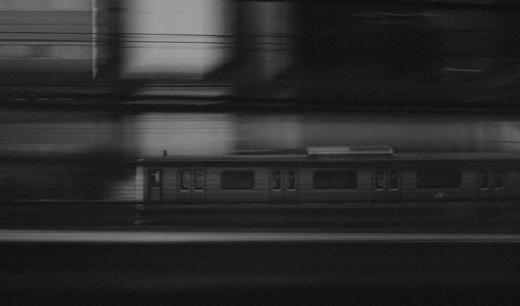 a train car is shown in this black and white photo