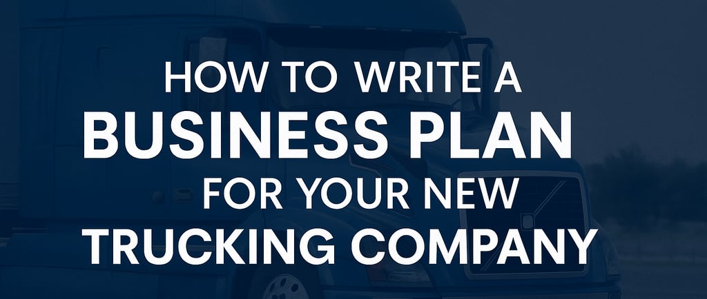 a truck with a business plan for a business plan
