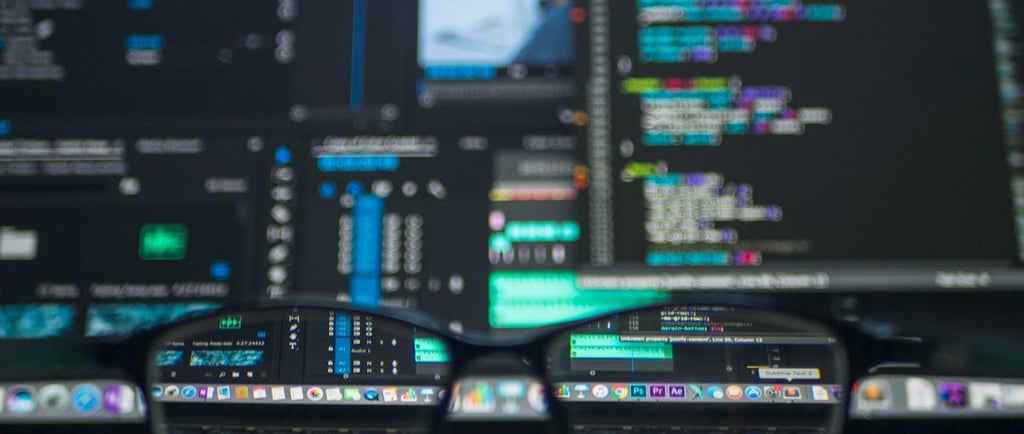 Photo by Kevin Ku: https://www.pexels.com/photo/data-codes-through-eyeglasses-577585/