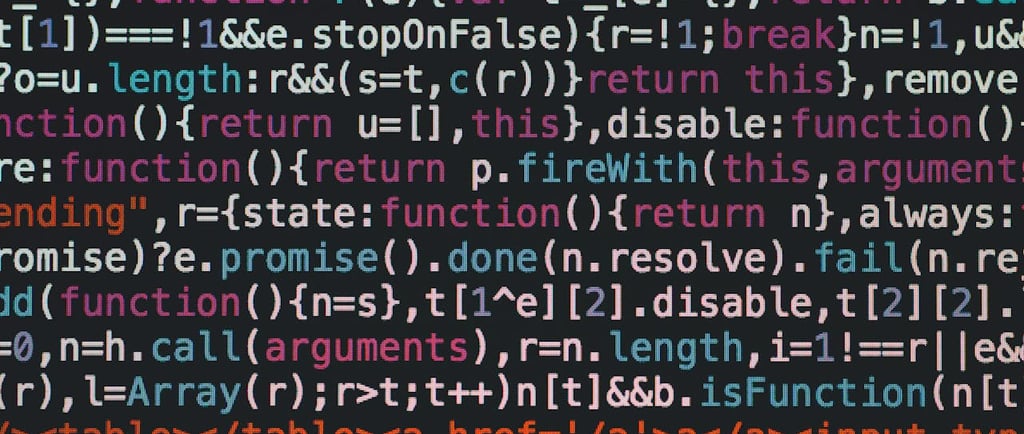 Photo by Markus Spiske: https://www.pexels.com/photo/coding-script-965345/