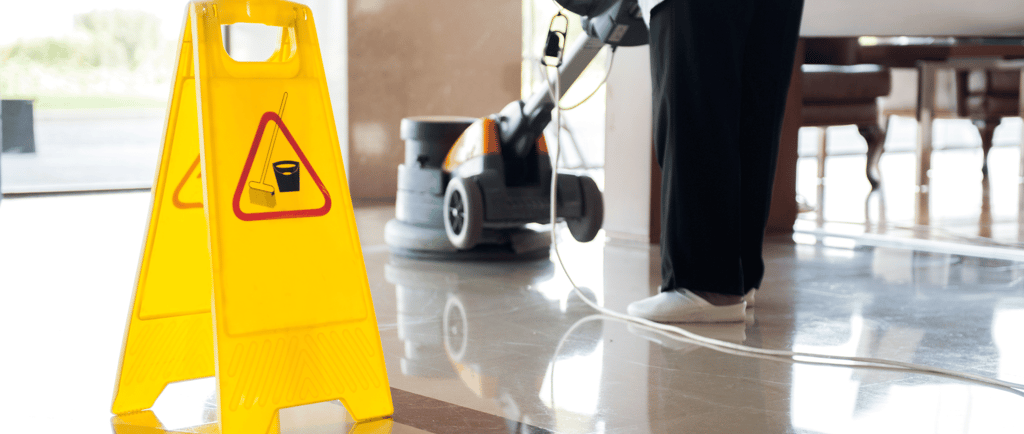 Signalisation pour éviter certaines maladresses lors du nettoyage des locaux