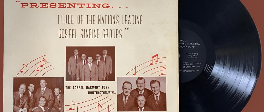 Vinyl album presenting three of the nation's leading gospel singing groups