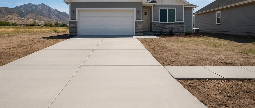 Eagle Mountain smooth, cracked-free  Concrete Driveway