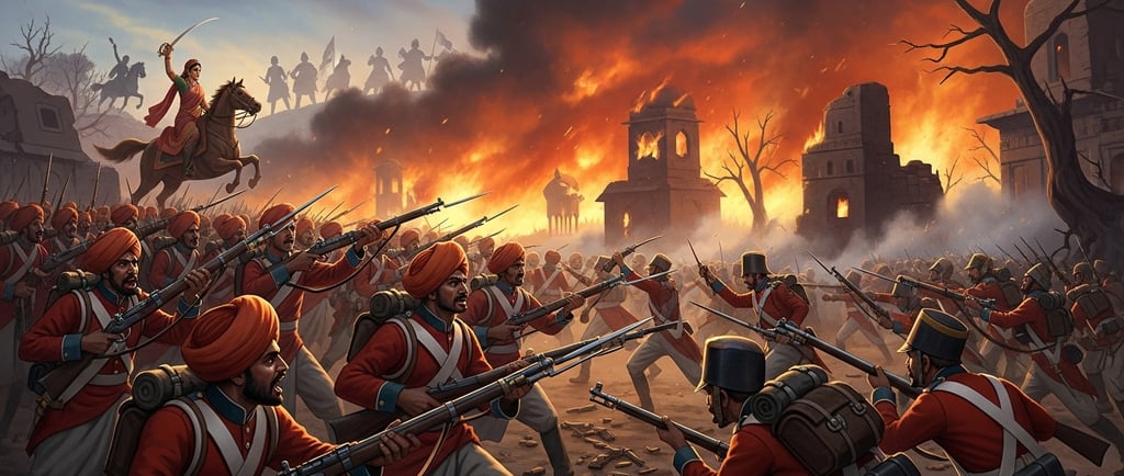 Visual of first Indian Independence War - The revolt of 1857