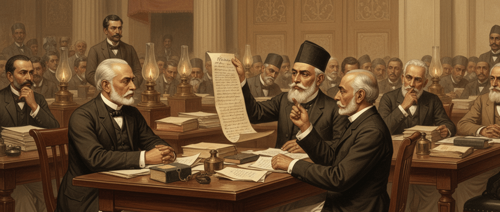 Illustration of early Indian National Congress leaders during the Moderate Phase (1885–1905).