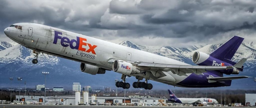 Fedex Plane is taking off
