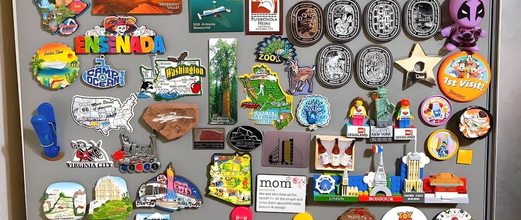 Custom art magnets showcasing creative designs