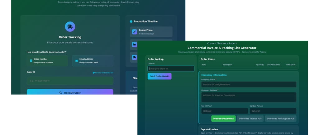 a set of three screens displaying a website page