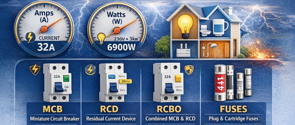 Understanding UK Circuit Protection Devices Amperage, Wattage, and Their Functions UK