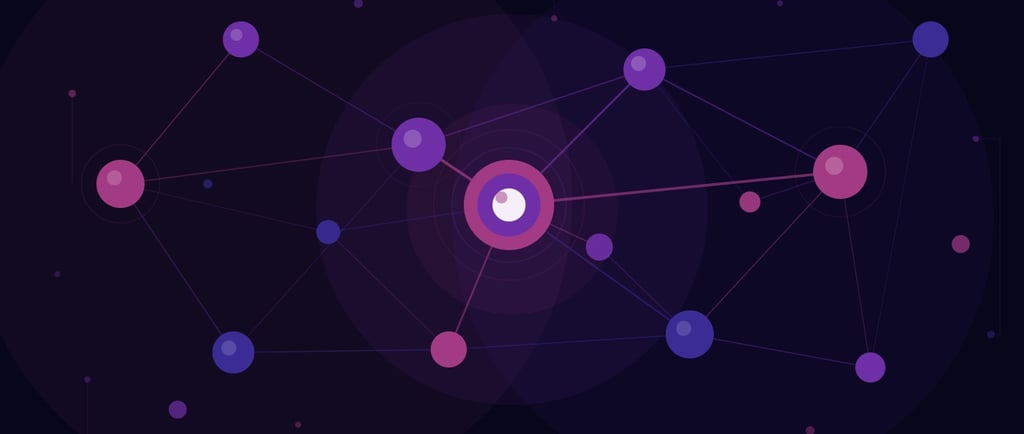 purples and dark pinks visual for the AI and Inclusion Article.