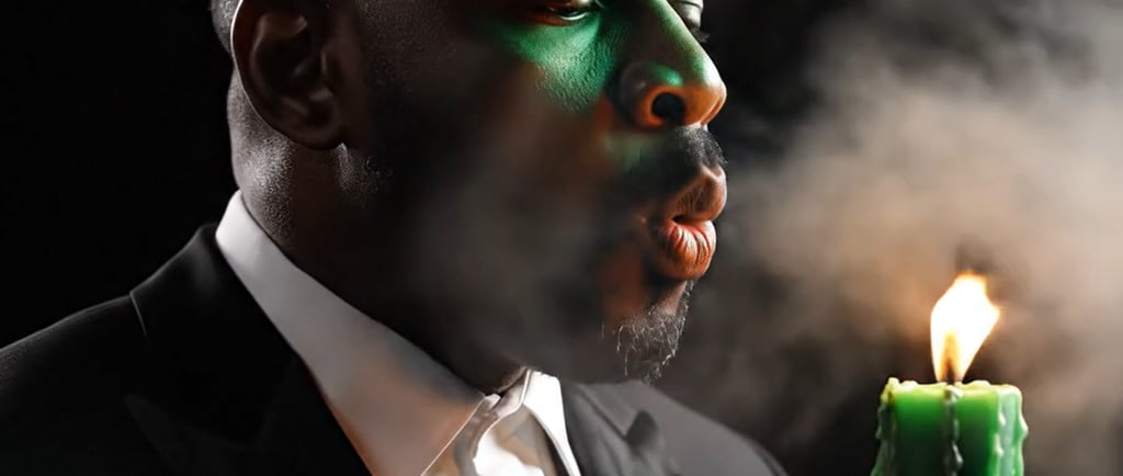 ritual con velas verdes