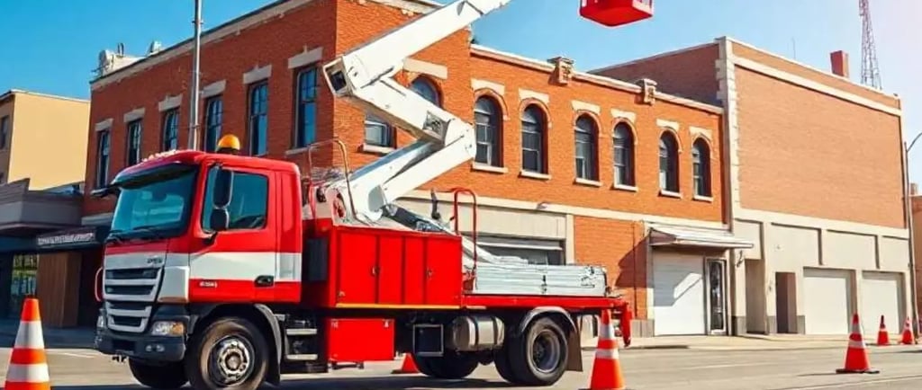 camion con cesta elevadora