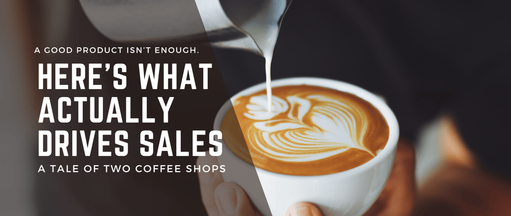 Blog Header with a coffee cup in the background