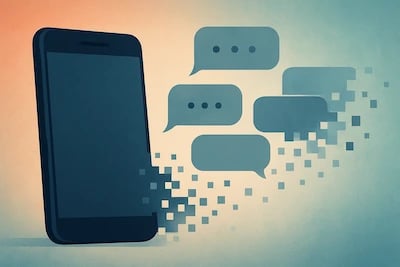 illustration af digital selvskade med smartphone