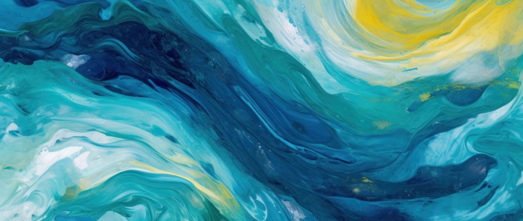 uma pintura de uma onda