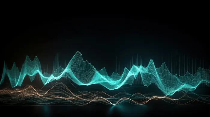 a sound waveform of a sound wave