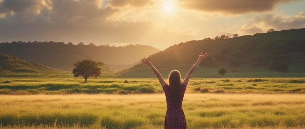 a wooden block spelling glory next to a bouquet of flowers