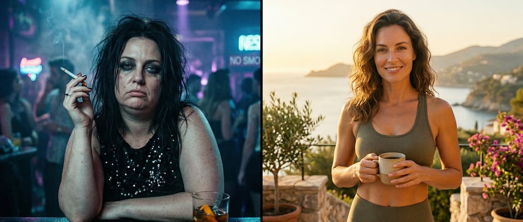 baddie vs good woman with healthy habits