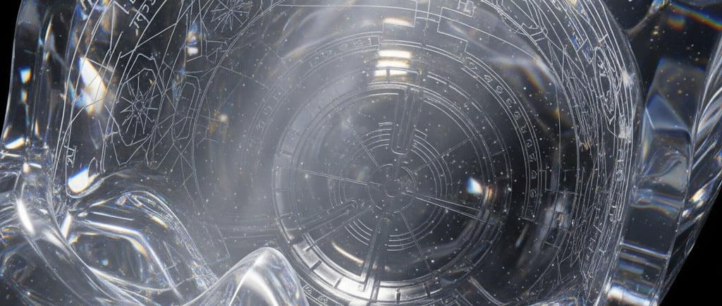 a clear crystal skull headpiece with a skull head