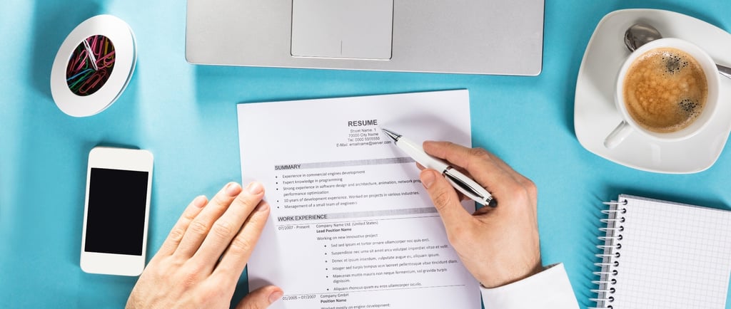 Resume transformation showing traditional format optimized with AI suggestions, keyword highlighting