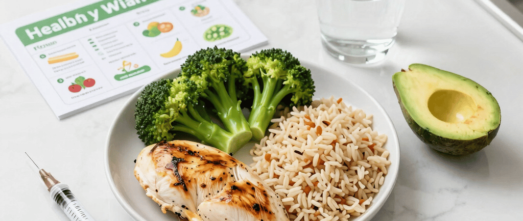 Top best foods for weight loss arranged to show fat loss diet options with Yucca Health GLP-1 suppor