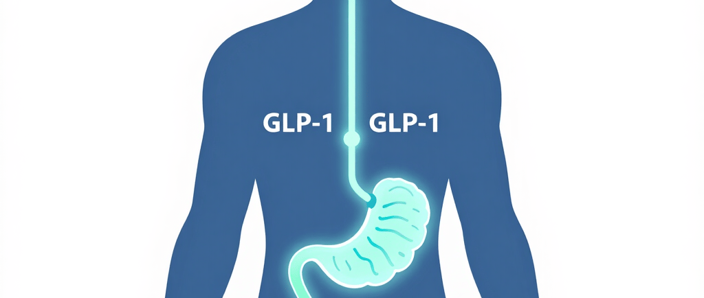 How GLP-1 works for weight loss showing semaglutide hormone pathway for beginners