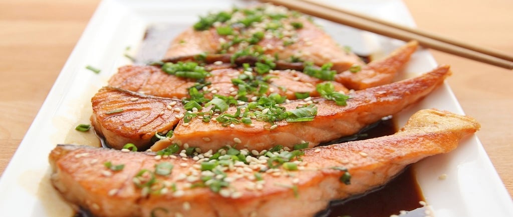 Salmon Fish Fillets in a tray