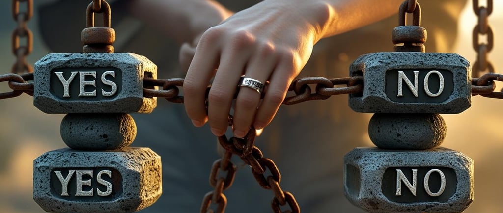 a person holding a ring with a ring on it