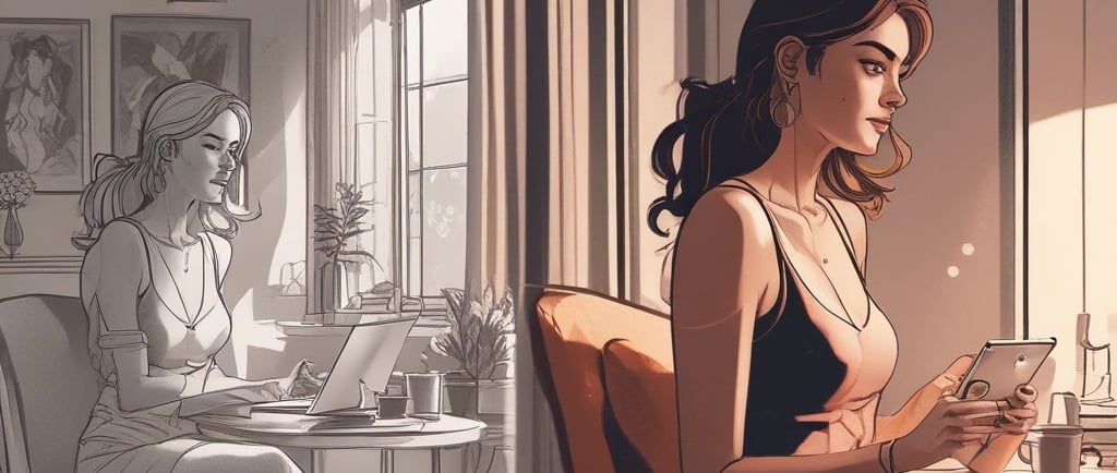 A dog peeks out from under a gate with a warning sign.