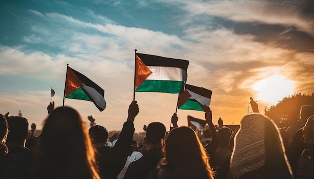 Palestine Flag in protest
