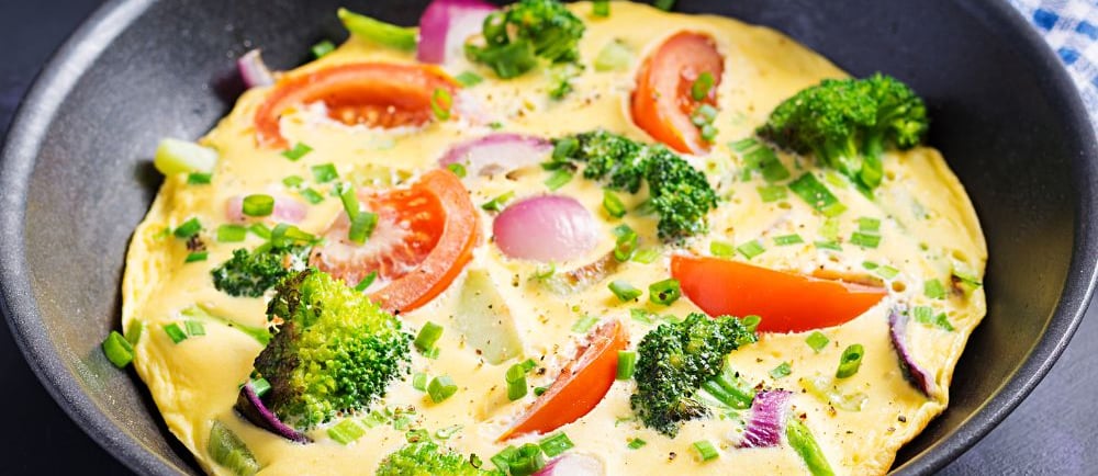 Receita Fitness de Omelete com Legumes