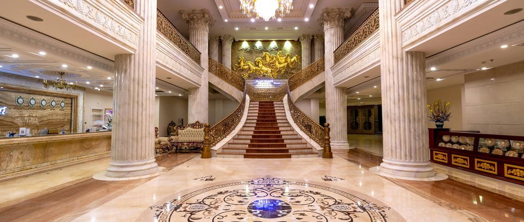 Marble Lobby of Luxurious Hotel