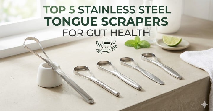 Top 5 Stainless Steel Tongue Scrapers for Gut Health 