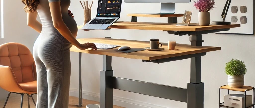Escritorios elevables para embarazadas