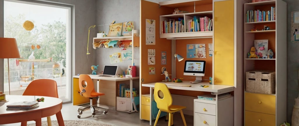 Escritorios elevables para niños