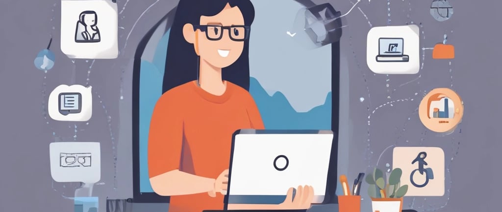 person using black laptop computer